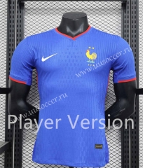 Player Version 2024-2025 France Home Blue Thailand Soccer Jersey AAA-888