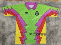 Retro Version 1995 Mexico Campos Home Green Thailand Soccer Jersey AAA-9755