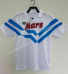 Retro Version 87-88 Napoli Away White Thailand Soccer Jersey AAA-811