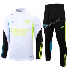 2023-24 Arsenal White  Thailand Tracksuit Uniform-815