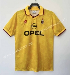 Retro Version 95-96 AC Milan 2nd Away Yellow Thailand Soccer Jersey AAA-811