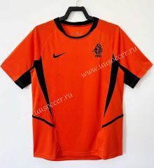 Retro Version 2002 Netherlands Home Orange Thailand Soccer Jersey AAA-811