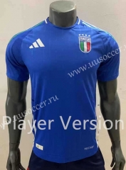 Player Version 2024-25 Italy European Cup  Home Blue Thailand Soccer Jersey AAA-518