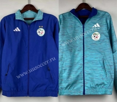 (S-3XL) 2024-2025 Algeria Blue Reversible Trench Coats-0255