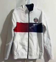 (S-3XL) 2024-2025 Paris SG Home Away Blue&White Thailand Reversible Trench Coats -0255