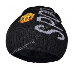 Manchester United Black Hat Soccer Fleece Cap