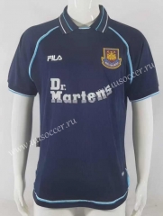 Retro Version 99-01 West Ham United 2nd Away Royal Blue Thailand Soccer Jersey AAA-503