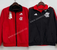 (S-3XL) 2024-2025 Flamengo Red Reversible Trench Coats -0255