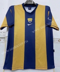 Retro Version 2000-01 PA UNAM Home Blue&Yellow Thailand Soccer Jersey AAA-6895