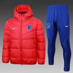 2023-2024 Atlético Madrid Red Cotton Suit With Hat-815