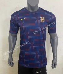 2024-2025 England Royal Blue Thailand Training Soccer Jersey AAA-416