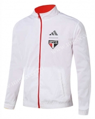 (S-3XL) 2024-2025 Sao Paulo FC Red&White Reversible Embroidery Trench Coat -0255