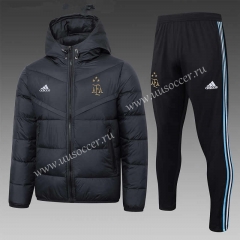 2023-2024 Argentina Black Cotton Suit With Hat-815