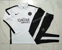 2023-2024 Paris SG White Thailand Soccer Tracksuit -815