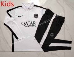 2023-2024 Paris SG White Kids/Youth Soccer Tracksuit-815