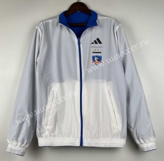 (S-3XL) 2024-2025 Colo-Colo Blue&White Reversible Trench Coats -0255