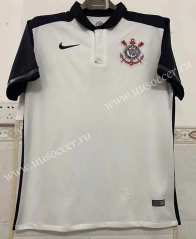 Retro Version 15-16 Corinthians Home White Thailand Soccer Jersey AAA-6895