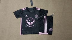 2024-2025 Inter Miami CF Away Black Kids/Youth Soccer Uniform-507