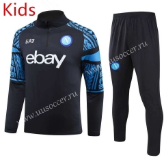 2023-2024 Napoli Dark Blue Kids/Youth Soccer Tracksuit-815
