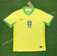 （s-4xl）24-25Brazil Home Yellow Thailand Soccer Jersey AAA-403