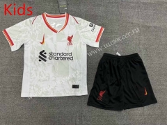 2024-2025 Liverpool Away White Kids/Youth Soccer Uniform-1506