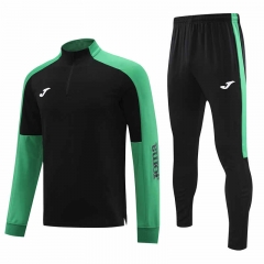 Black Thailand Soccer Tracksuit Uniform-4627