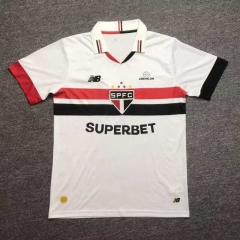 (S-4XL)2024-2025 Sao Paulo Futebol Clube Home White Thailand Soccer Jersey AAA-417