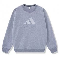 (M-3XL)Addi Grey Thailand Soccer Tracksuit(White Logo) -DD3