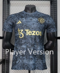 Retro Version 24-25 Joint model Manchester United Black Soccer Jersey AAA-888