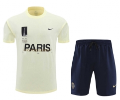2024-2025 Paris Light Yellow Thailand Soccer Uniform-4627