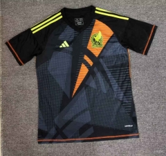 (S-4XL) 2024-2025 Mexico Goalkeeper Black Thailand Soccer Jersey AAA-5378