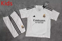 2024-2025 Real Madrid Home White  Kids/Youth Soccer Uniform-3454