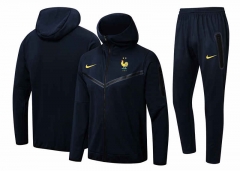 24-25 France Royal Blue Thailand Soccer Jacket Uniform With Hat-815