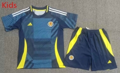 2024-25 Scotland Home Royal Blue kids Soccer Uniform-2353