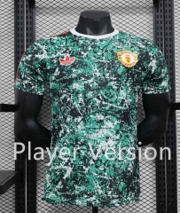 Player Version 2024-2025 Manchester United Jointly-Designed Green&Grey Soccer Jersey AAA-888