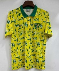 Retro version 92-94 Norwich City Home Yellow Thailand Soccer Jersey AAA-709