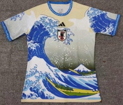 2024-2025 Japan Wave Version White&Yellow Thailand Soccer Jersey AAA-9171