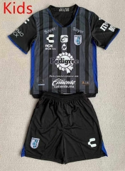 2024-2025 Queretaro Away Black&Grey kids Soccer Uniform-AY