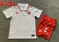 2024-2025 Denmark Away White Kids/Youth Soccer Uniform-7809