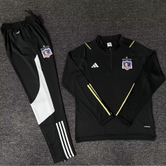 2024-2025 Colo-Colo Black Thailand Soccer Tracksuit-HR