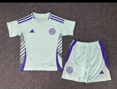 2024-25 Scotland Away Light Green kids Soccer Uniform-GB