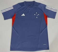 (S-4XL) 2024-2025 Cruzeiro EC Royal Blue Thailand Training Soccer Jersey AAA-5668