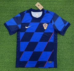 (s-4xl)2024-2025 Croatia Away Blue Thailand Soccer Jersey AAA-403