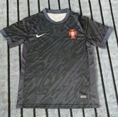 2024-2025 Portugal Goalkeeper Black Thailand Soccer Jersey AAA-422