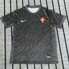 2024-2025 Portugal Goalkeeper Black Thailand Soccer Jersey AAA-422