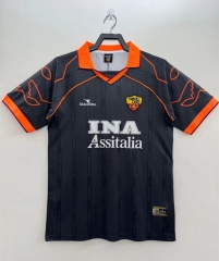 Retro Version 00-01 Roma Home Black Thailand Soccer Jersey AAA-811