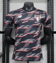 Player Version 2024-2025 Sao Paulo Futebol Clube Black Thailand Training Soccer Jersey AAA-888