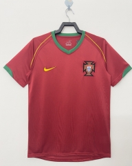 Retro Version 2006 Portugal Home Red Thailand Soccer Jersey AAA-811