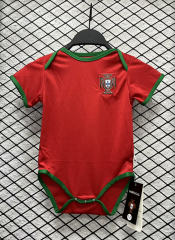 2024-2025 Portugal Home Red Baby Soccer Uniform-CS