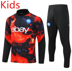2024-25 SSC Napoli Black&Red  Thailand Soccer kids Tracksuit Uniform-GDP